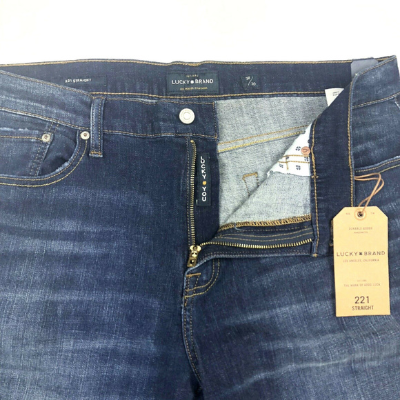 Lucky Brand Jeans 221 Straight 38x30 Medium Dark - Picture 3 of 5